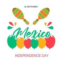 ilustração vetorial do dia da independência do méxico vetor