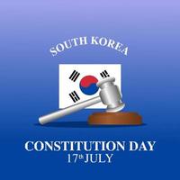 dia da constituição na coreia do sul ilustração vetorial vetor