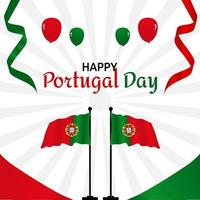 feliz dia de portugal ilustração vetorial vetor