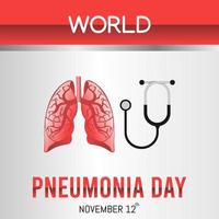 ilustração vetorial do dia mundial da pneumonia vetor
