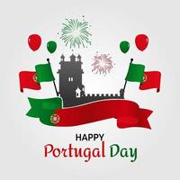 feliz dia de portugal ilustração vetorial vetor