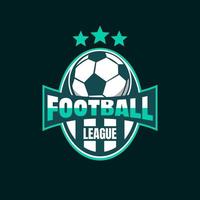 ilustração vetorial de logotipo de design de futebol vetor