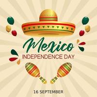 ilustração vetorial do dia da independência do méxico vetor