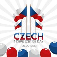 ilustração em vetor dia da independência tcheca