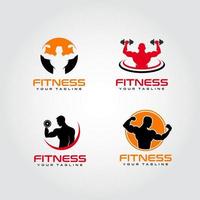 vetor de design de logotipo de fitness. adequado para o logotipo da sua empresa