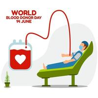 ilustração vetorial do dia mundial do doador de sangue vetor