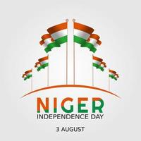 dia da independência do niger ilustração vetorial vetor