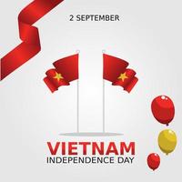 ilustração vetorial do dia da independência do vietnã vetor