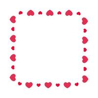moldura quadrada bonita com corações. modelo para cartão de convite de dia dos namorados, foto, imagem, banner vetor
