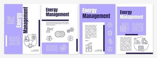 modelo de folheto de gerenciamento de energia vetor
