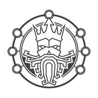 modelo de design de logotipo viking antigo vetor