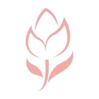 design de logotipo de tulipa minimalista vetor