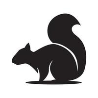 forma moderna esquilo preto logotipo símbolo ícone vetor design gráfico ilustração ideia criativa