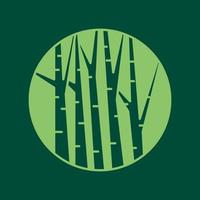 forma de árvore ou floresta na ilustração de símbolo de ícone de vetor de design de logotipo de círculo verde