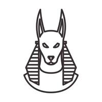 Egito anubis cão linhas logotipo vetor símbolo ícone ilustração design