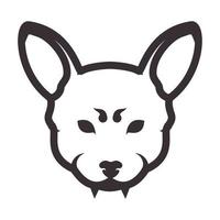 cabeça pequena floresta gato logotipo símbolo vetor ícone ilustração design
