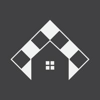 modelo de design de logotipo para casa de xadrez vetor