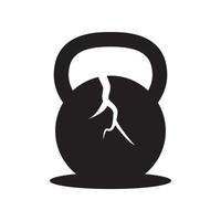 academia barbell crack logotipo símbolo ícone vetor design gráfico ilustração ideia criativa