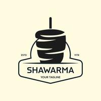 logotipo da shawarma para restaurantes e mercados. vetor