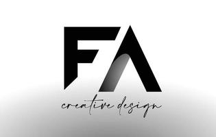design de logotipo de letra fa com vetor de ícone elegante minimalista look.fa com aparência moderna de design criativo.