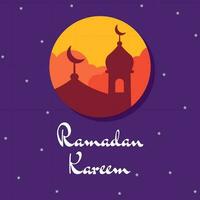 gráfico de ilustração vetorial de ramadan kareem. perfeito para cartão do ramadã, pôster do ramadã, etc. vetor