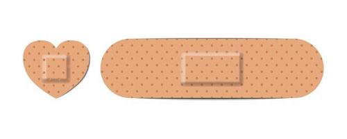 bandagem adesiva emplastros médicos elásticos, ilustração vetorial vetor
