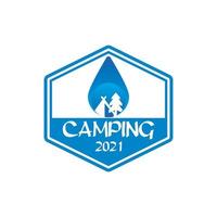 logotipo de acampamento, vetor de logotipo de aventura