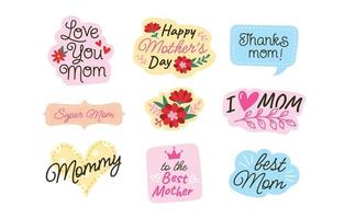 coleção de citações do dia das mães vetor