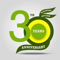 Sinal de 30º aniversário e celebração do logotipo