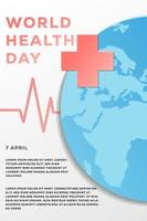 design de modelo de dia mundial da saúde de campanha de cartaz vetorial vetor
