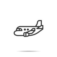 ilustração vetorial de linha de ícone de avião vetor