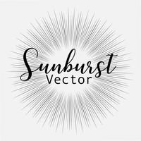 O estilo do Sunburst isolado no fundo branco, estourando irradia a ilustração do vetor. vetor