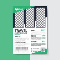 panfleto de viagem, design de modelo de panfleto de viagem moderno vetor
