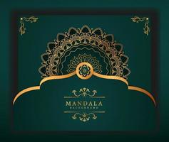 fundo de mandala de luxo moderno com estilo estampado de ouro. este design perfeito para fundo ramadã, cartão de convite, fundo decorativo, impressão, banner, cartaz, capa, folheto, panfleto etc. vetor