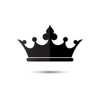 Símbolo da coroa com cor preta isolar sobre fundo branco, ilustração vetorial vetor