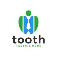 logotipo de ilustração de inspiração de equipe de saúde dental vetor