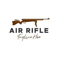 design de logotipo de ilustração de inspiração de rifle de ar vetor