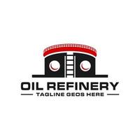 logotipo de ilustração de inspiração da indústria de refinaria de petróleo vetor