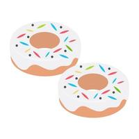 donuts com granulado arco-íris vetor