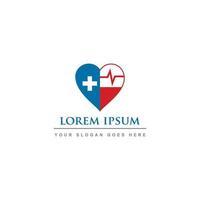 logotipo cardiovascular, logotipo de assistência médica vetor