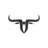 touro cabeça de búfalo vaca animal mascote logo design vector para esporte chifre búfalo animais mamíferos cabeça logo matador selvagem