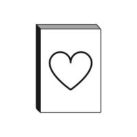 livro design de modelo de logotipo de conceito de amor. vetor
