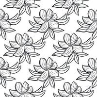 papel de parede floral sem costura padrão vetor