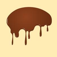 Gotejamento de chocolate, ilustração em vetor fundo chocolate