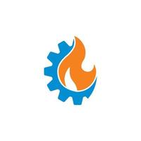 logotipo da indústria de engenharia, logotipo de energia vetor
