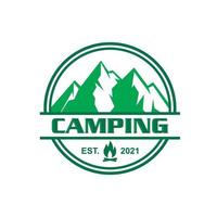 logotipo de acampamento, vetor de logotipo de aventura