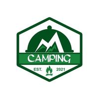 logotipo de acampamento, vetor de logotipo de aventura