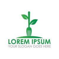 vetor de alimentos orgânicos, logotipo do restaurante