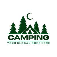 vetor de acampamento, vetor de logotipo de aventura