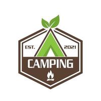 logotipo de acampamento, vetor de logotipo de aventura